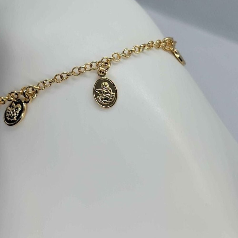Brand New Brazilian 18k Gold Filled Angels Bracelet